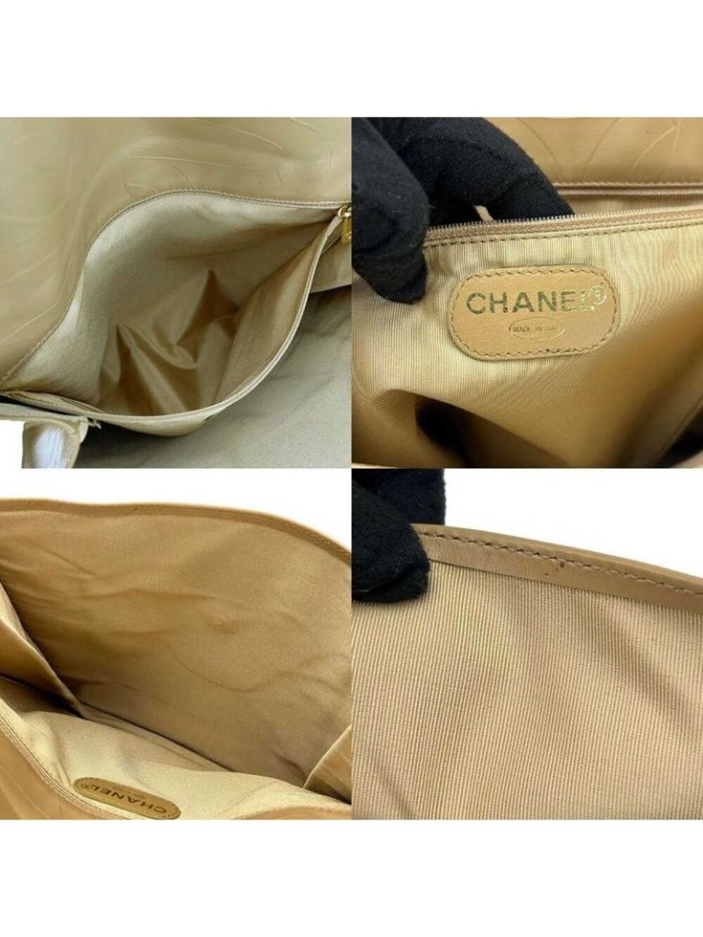 Chanel Shoulder Bag Crossbody Cocomar Cles Leather 6 Beige - Picture 6 of 8